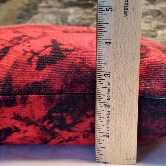 DENY Design Madart Pillow Bending Tree Winter Scene 2-Sided Red 14"x4" Removable - Picture 6 of 7